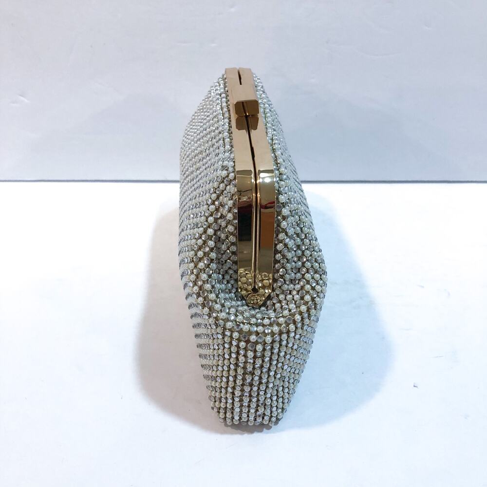 Jessica McClintock Pearl and Rhinestone Evening Clutch - Picture 3 of 7